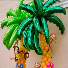 Carregar imagem no visualizador da galeria, Pacote com 5 balões havaianos tropicais de folhas de palmeira de coco e  folha verde
