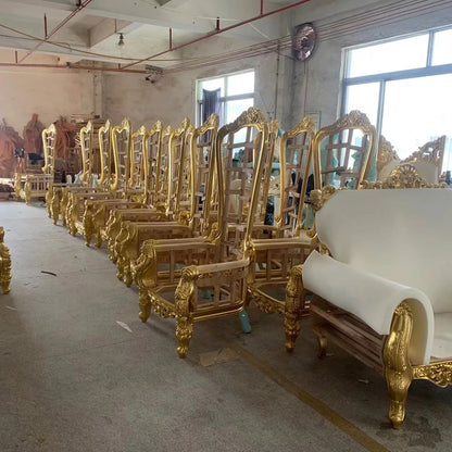 Poltrona Do Papai Noel Trono Grande Duplo Cadeira Natal Cor Vermelho