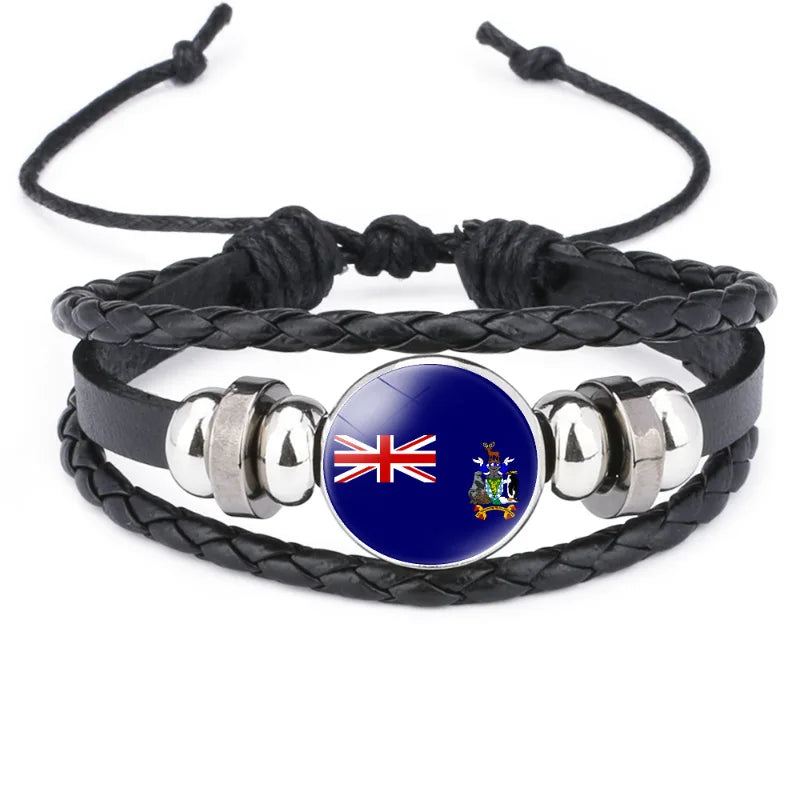 Pulseira criativa no estilo da bandeira nacional Brasil, lembrança viagem personalizada