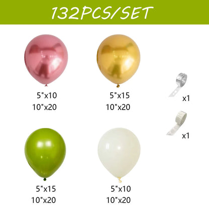 Kit de guirlanda de balões Balões de árvore de Natal  132 peças, balões de rena, balões