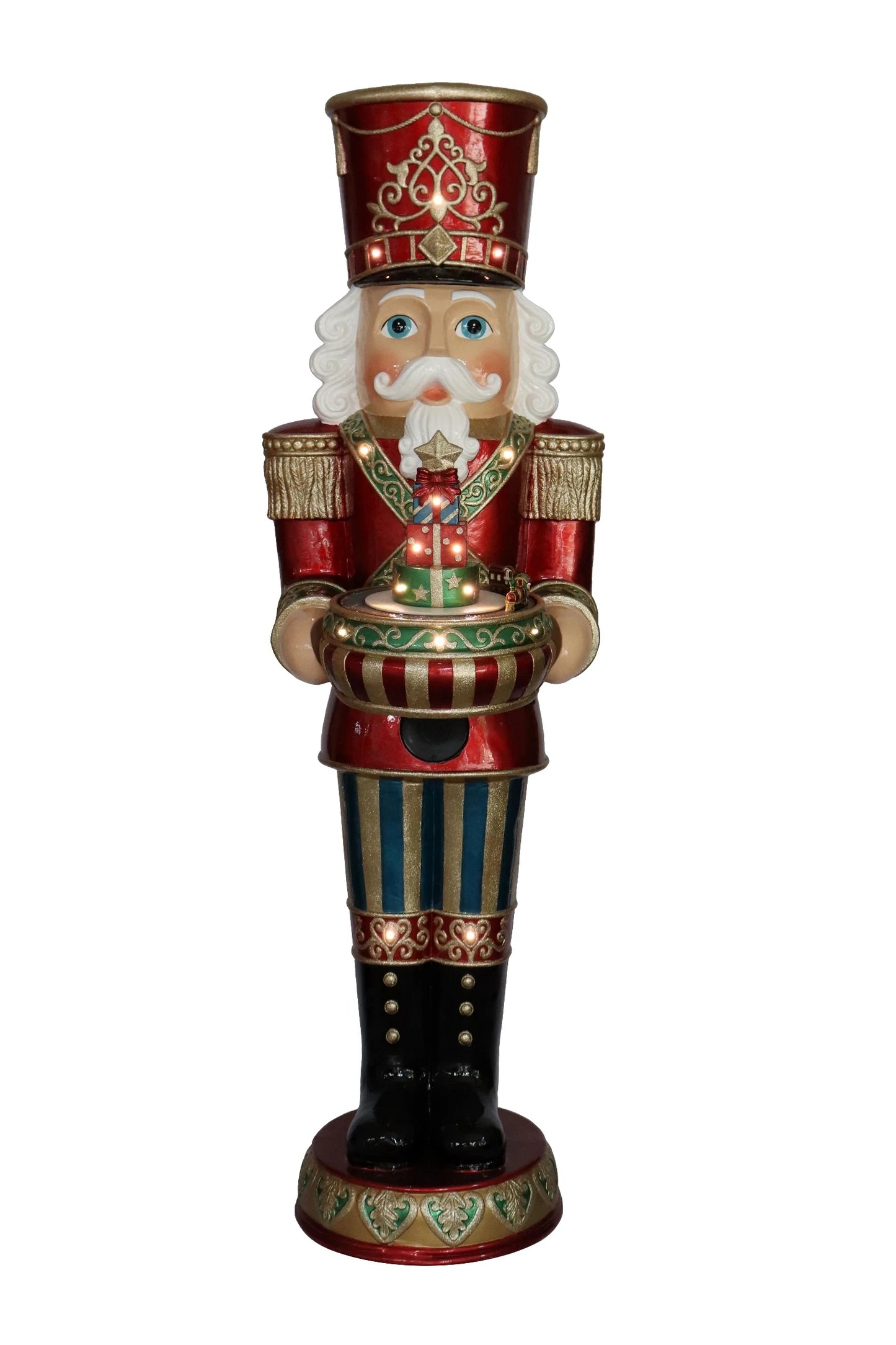 Bonecos do Quebra-Nozes – Estátua Iluminada de Soldado Quebra-Nozes de Natal LED
