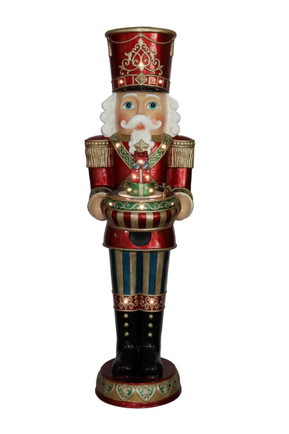 Bonecos do Quebra-Nozes – Estátua Iluminada de Soldado Quebra-Nozes de Natal LED