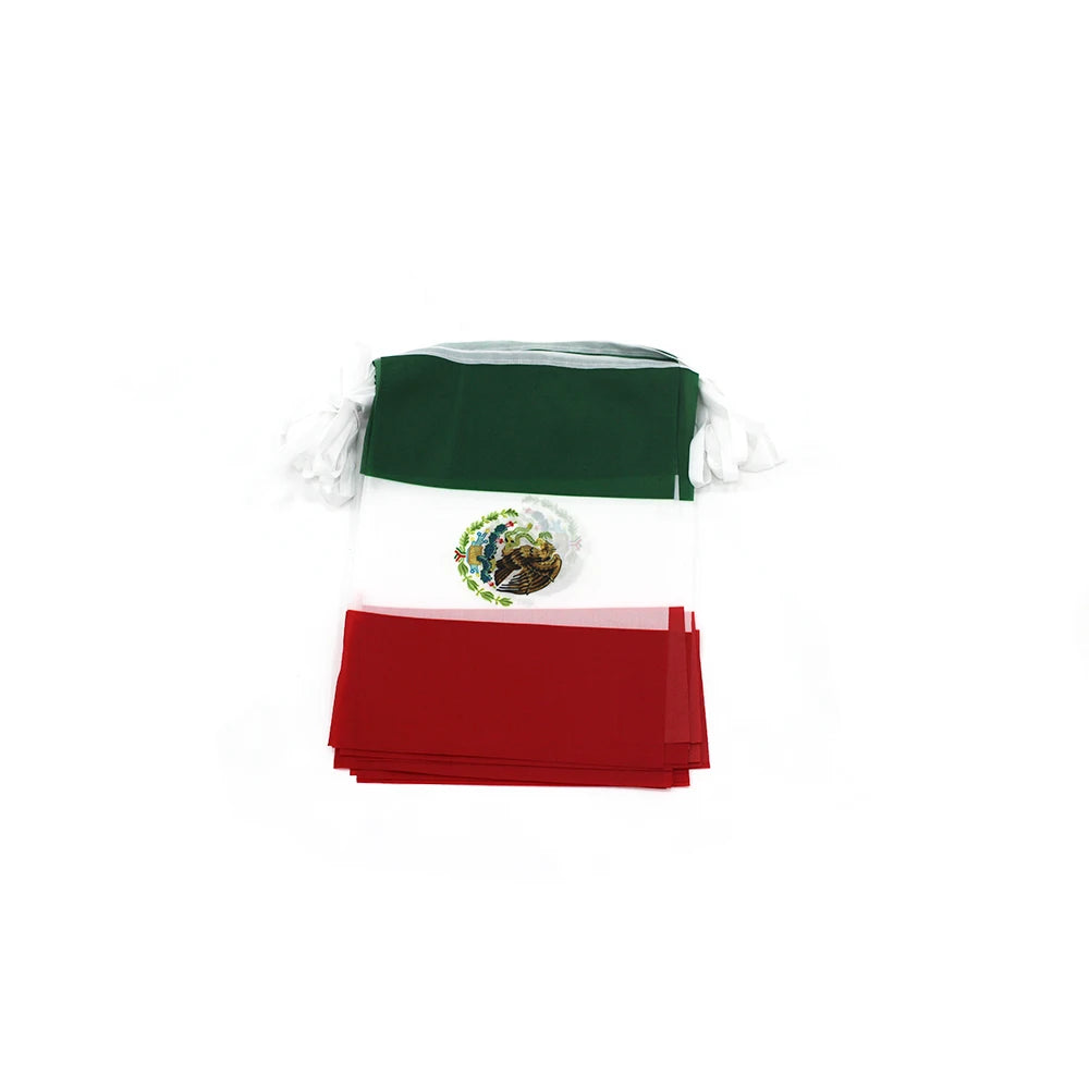 Bandeirinhas Copa do Mundo Cordão de bandeira do México de 1,5 m, 24 peças (México)