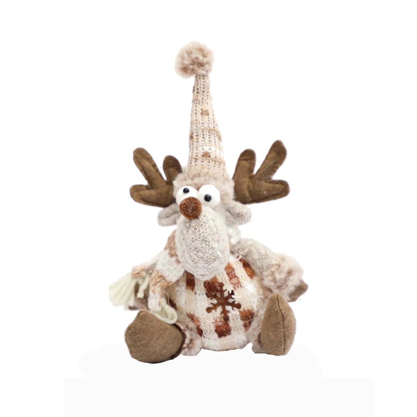 Kit boneco Papai Noel Boneco de Neve Rena Natal Boneco de Natal em pé - boneca retrátil