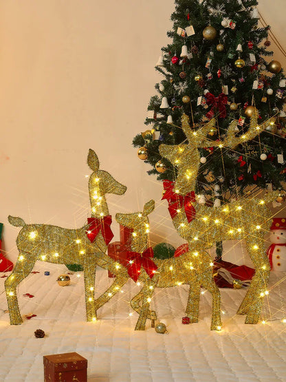 Rena de Natal Iluminada | Feriado iluminado Fawn Deer Farm decorações