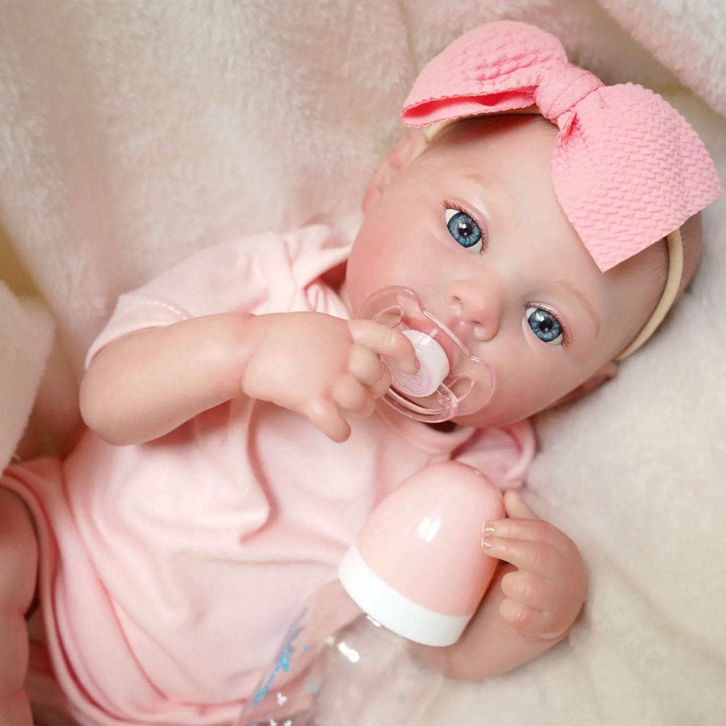 Bebê Reborn Boneca Realista Silicone Menina Original (48cm Bebe Boneca Pintada)