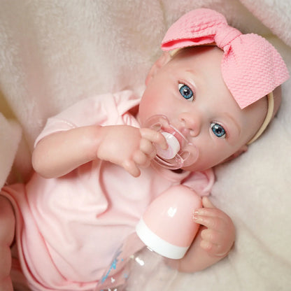 Bebê Reborn Boneca Realista Silicone Menina Original (48cm Bebe Boneca Pintada)