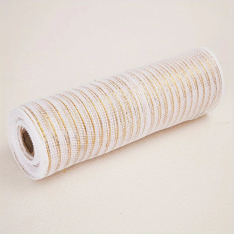 Decoração  malha 25,4 cm x 9 metros cada rolo, conjunto Robbin de malha metálica