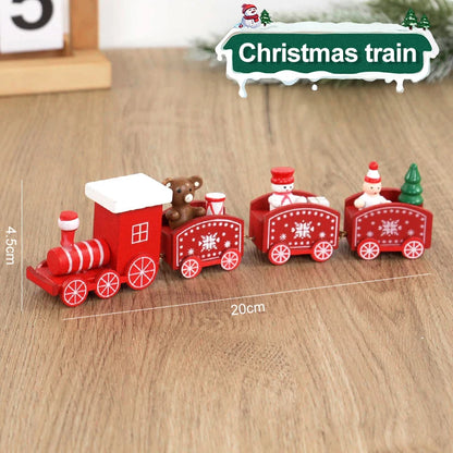 Trenzinho de Natal de Madeira Enfeite Decorativo de Mesa Mdf 25cm