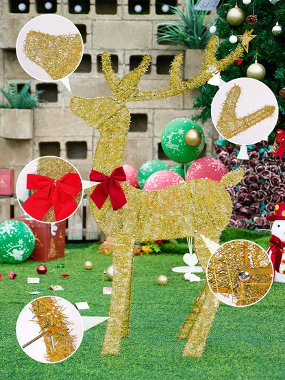 Rena de Natal Iluminada | Feriado iluminado Fawn Deer Farm decorações