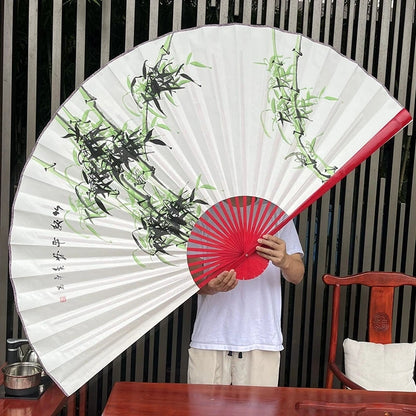 Leque Diferente De Madeira 120x220cm Bambu Branco leque de papel branco de bambu