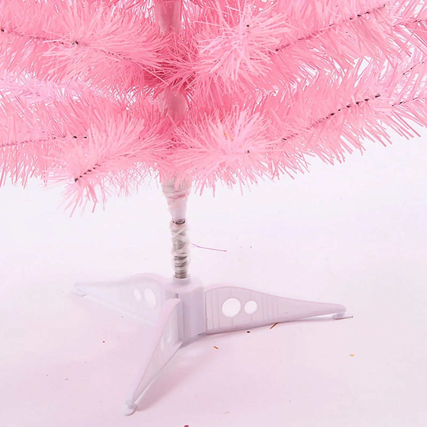 Árvore de Natal Rosa Mini Árvore de Natal de 1,6 m, Pontas de Ramo de PVC, Rosa Cerejeira