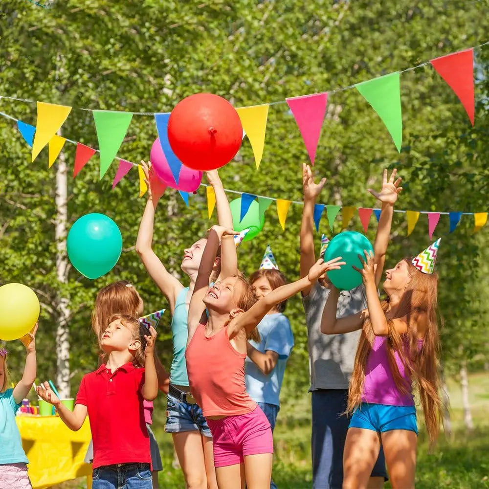 Bandeiras De Flâmulas, Bandeiras Multicoloridas Para Festas De Aniversário