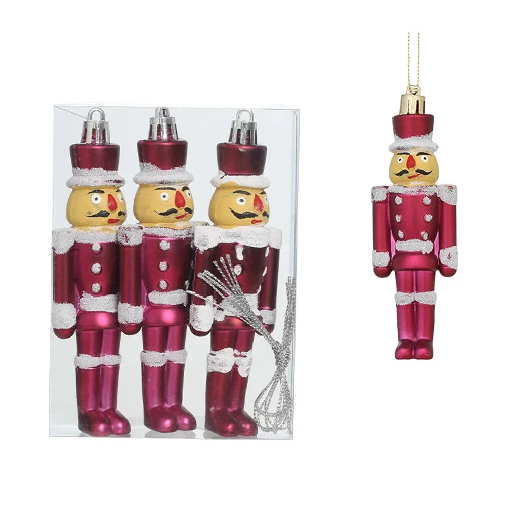 Kit enfeites coloridos árvore de Natal Pingentes De Enfeites De Natal De Plástico Decoração