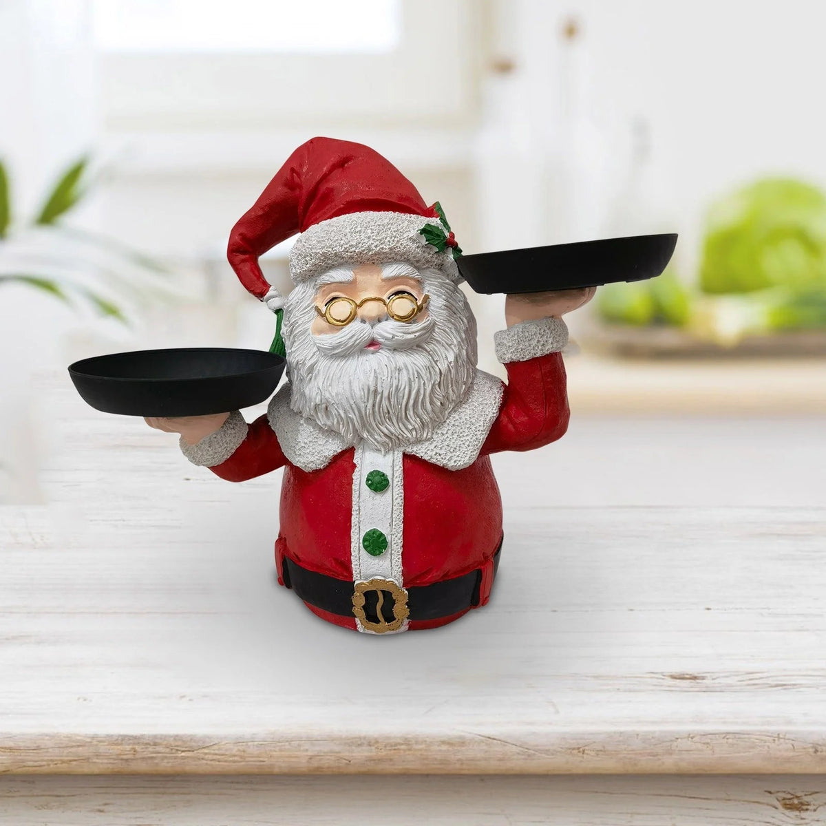 Bandejas Papai Noel Bandejas Lanches Enfeite Decorativo de Resina em Formato de Papai Noel