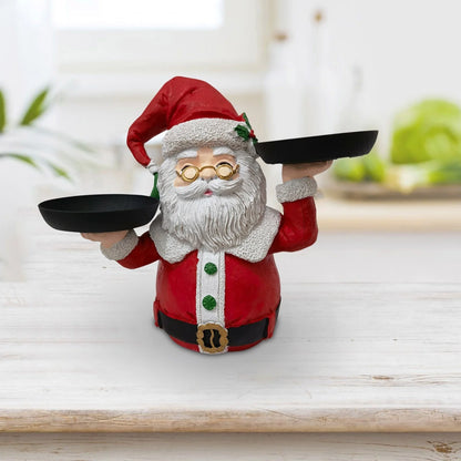 Bandejas Papai Noel Bandejas Lanches Enfeite Decorativo de Resina em Formato de Papai Noel