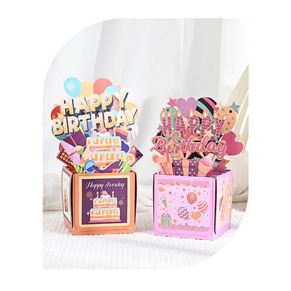 Cartão pop-up floral 3D "Dia das Mães" com envelope – Para aniversários, agradecimento