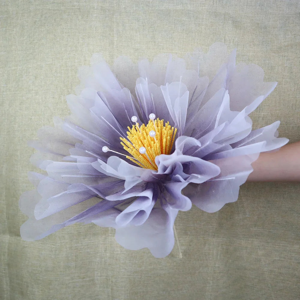 Peônia Artificial Realista , Cabeça De Flor Grande De 50 Cm , Flores Falsas Ao Ar Livre