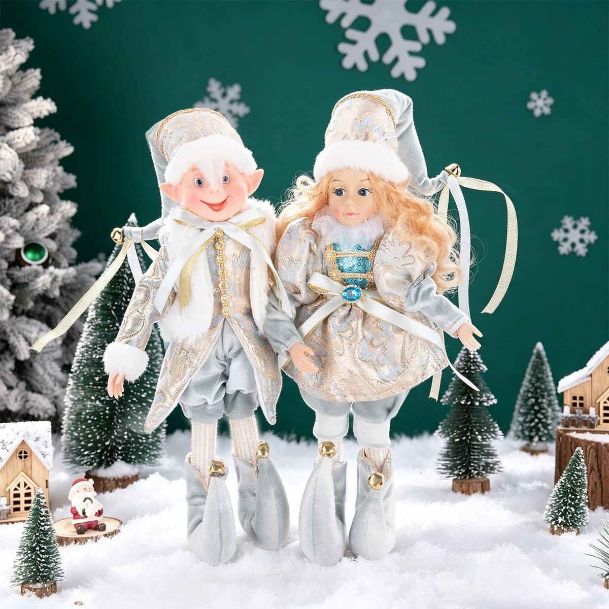 Bonecos de Elfo de Natal, 45cm Macios e Adoráveis enfeites Árvore de Natal Elfos Árvore Natal