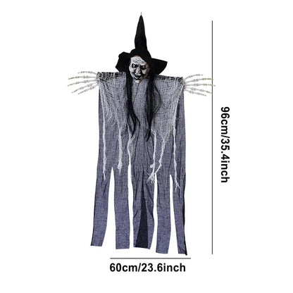 Bruxa Halloween chapéu ajustável e mãos decorações bruxa para ambientes