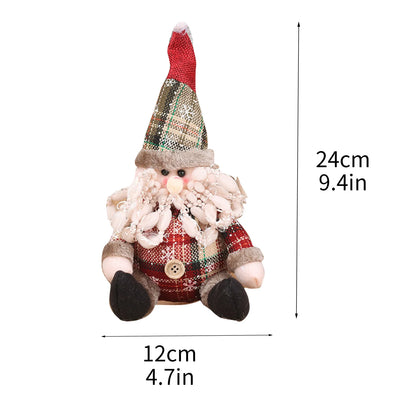 Kit boneco Papai Noel Boneco de Neve Rena Natal Boneco de Natal em pé - boneca retrátil