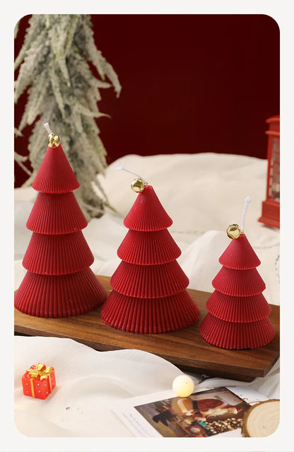 Vela de árvore de Natal 1 peça de velas Natal velas de cone de árvore Natal inverno vela