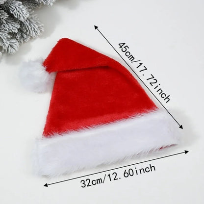Gorro de Papai Noel de Veludo Multicolorido, Touca Natalina de Pelúcia Colorida