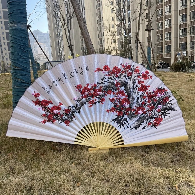 Leques mão dobrável desdobre, 63 Pol.160cm / 35.4 Pol.*90cm, Dobrável Cor Vermelho