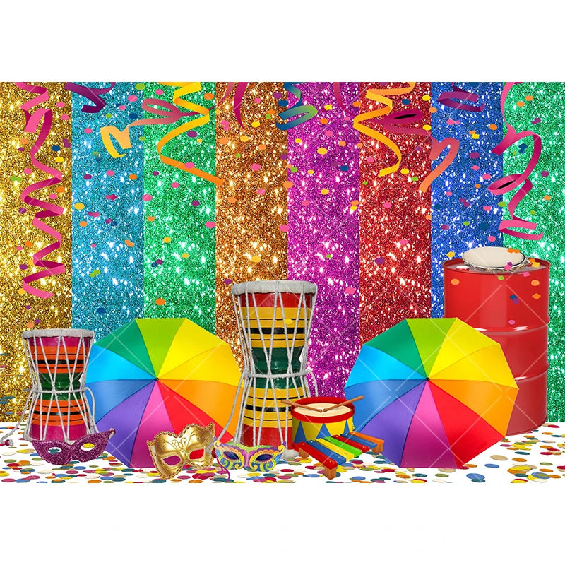 Carnaval, cenário fotográfico, roxo, verde, dourado, máscara, baile, dança, fundo máscaras