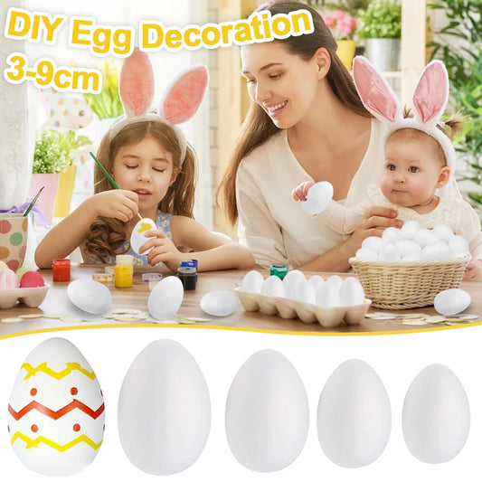 Ovos de isopor em forma de ovo, 20 peças, bolas de espuma de 7cm, ovos de isopor 9cm
