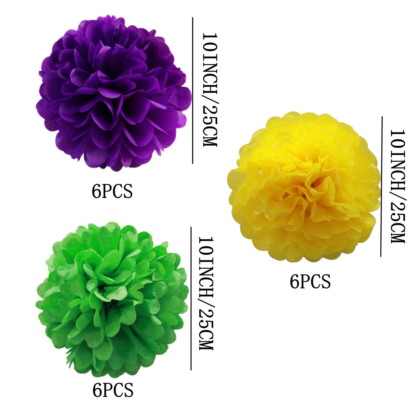 Pompom festa carnaval conjunto de decoração para Carnaval Pompom de Papel Decorativo