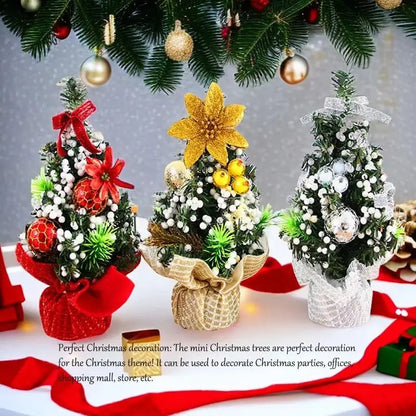 Mini Árvores de Natal 3 Peças Árvore de Natal de Mesa 20cm Decoração de Árvore de Natal