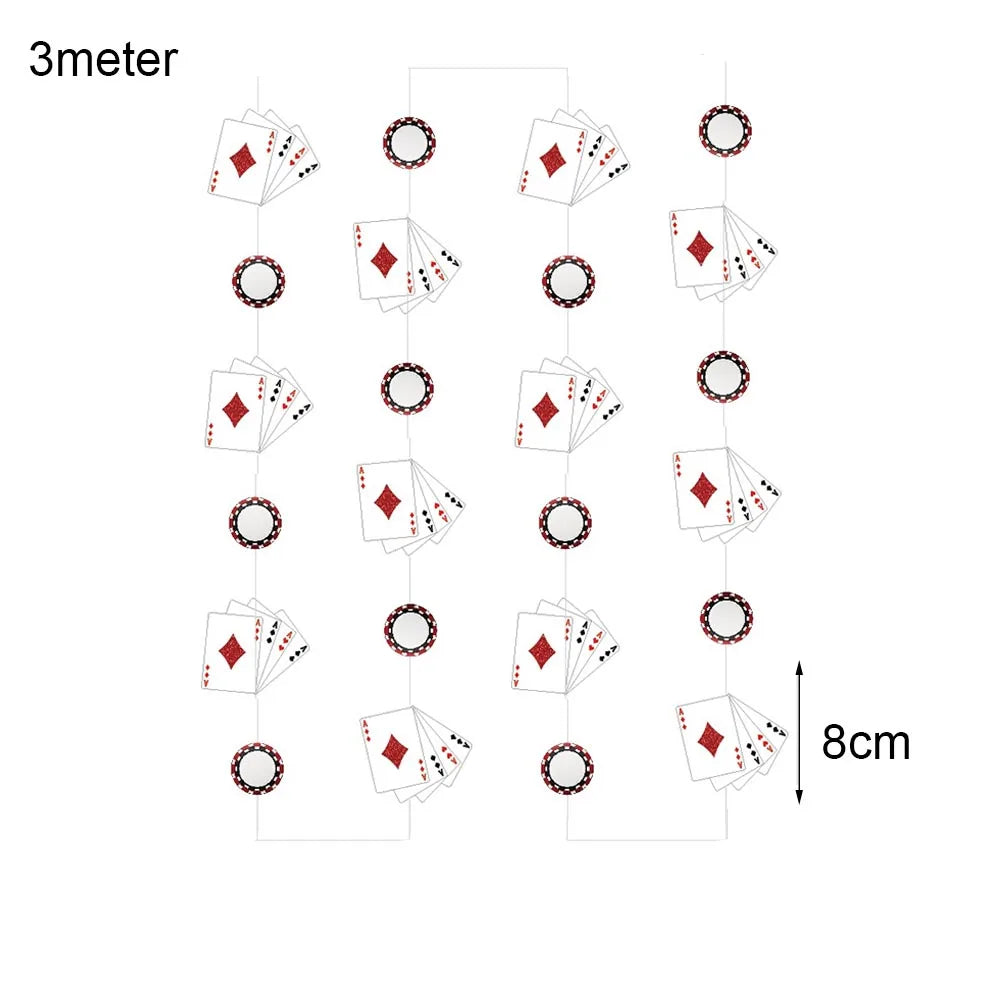 Cassio Poke 25 Peças de topo de cupcake com glitter, tema Vegas, palitos de dente e palitos