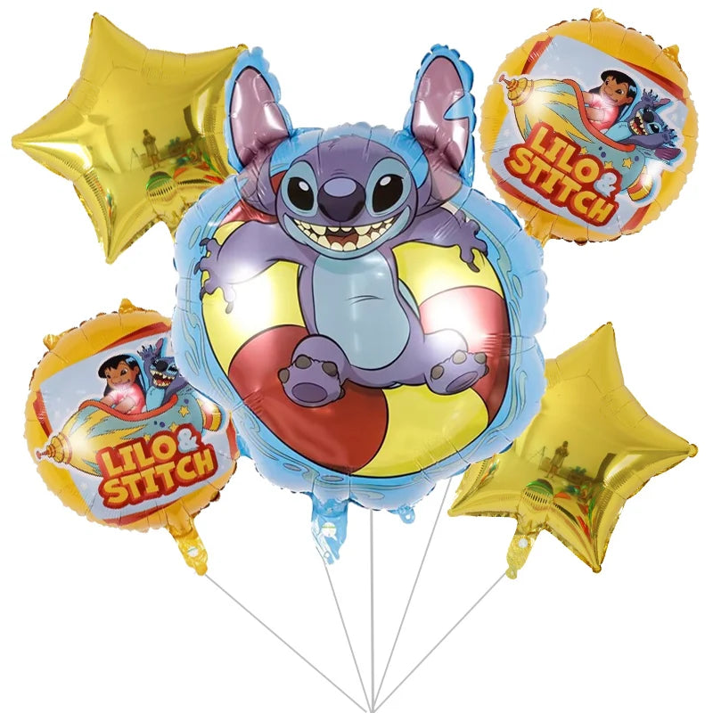 Balões de aniversário rosa e azul da Lilo e Stitch itens lilo & stitch personalizados