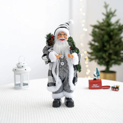 Boneco Papai Noel Lanterna Vermelho decoração de mesa de papai Noel de 30CM*11.81