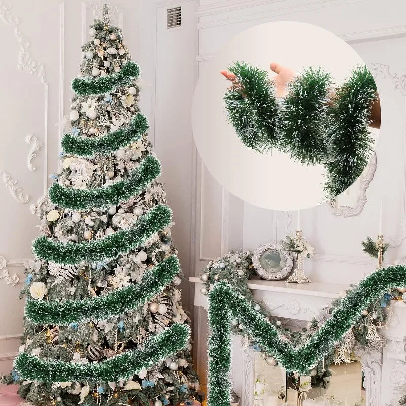 Guirlanda de Natal 2/4/10/30 metros Verde Profundo/Comprido de enfeite de árvore Natal