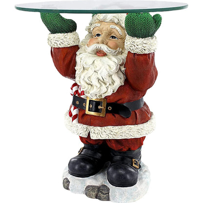 Escultura De Bandeja De Garçom Do Papai Noel