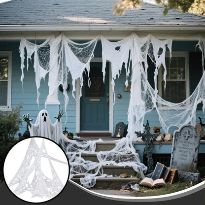 Decoração de Halloween em teia de aranha e Halloween em teia de aranha