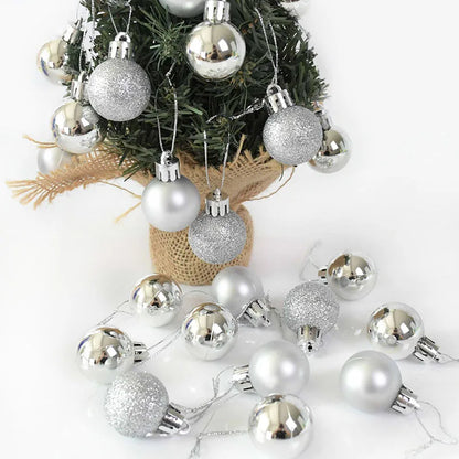 Bola de natal glitter Conjunto de 24 peças de decorações de Natal com bolas Natal  bolas
