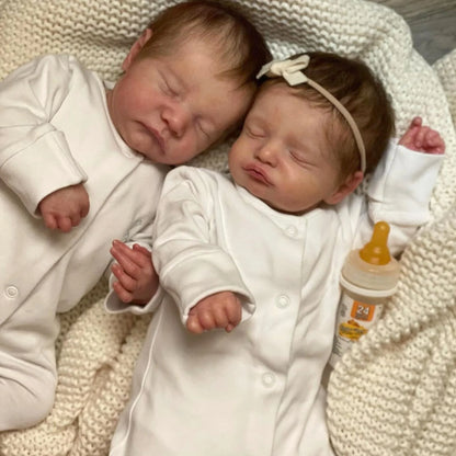 Reborn Bonecas Renascidas 19 Polegadas Bebê Recém-Nascido Dorminhoco Laura Pele 3D