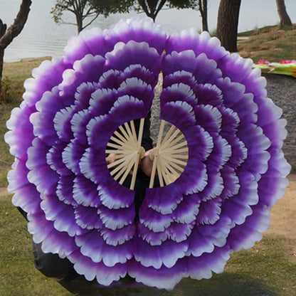 Leque Retrô Dobrável Peônia Flor Fã de seda dança, fã dança nacional, ventilador dobrável