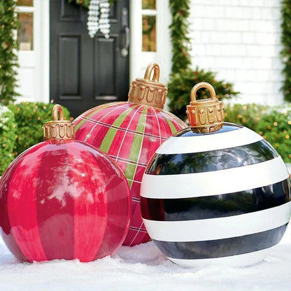 Bola de Natal inflável Genérica de PVC para Áreas Externas, Enfeite Árvore Natal 60cm