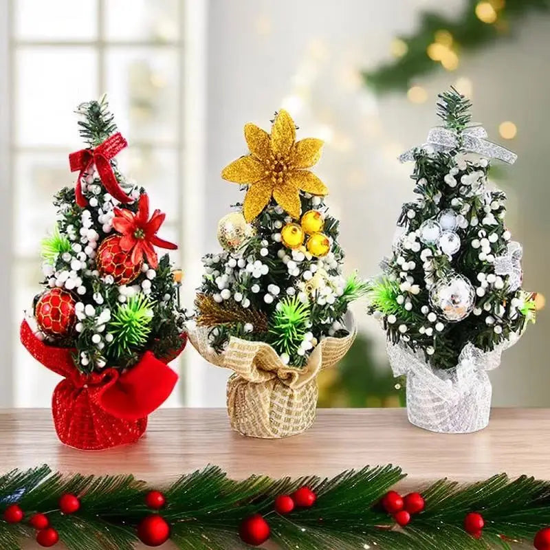 Mini Árvores de Natal 3 Peças Árvore de Natal de Mesa 20cm Decoração de Árvore de Natal