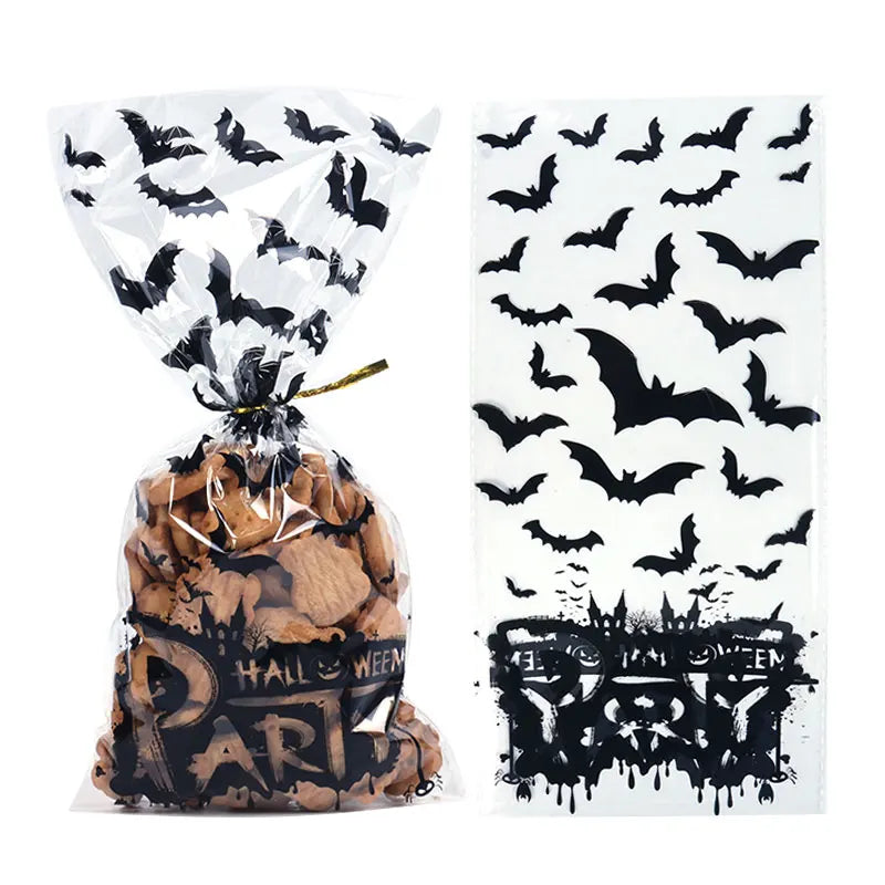 Sacolas de Celofane de Halloween, 50 Peças de Doces ou Travessuras Torções Halloween