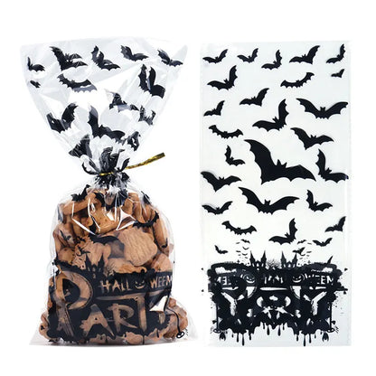 Sacolas de Celofane de Halloween, 50 Peças de Doces ou Travessuras Torções Halloween