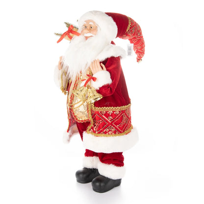 Boneco Papai Noel 60Cm Com Dourado