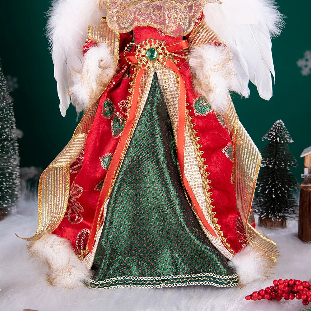 Anjo Enfeite Decoração De luxo Arvore de Natal 42 cm Arvore de Natal
