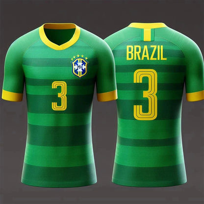 Camiseta Copa do Mundo Filtro UV Infantil Brasil Canarinho Amarelo Copa Torcedor