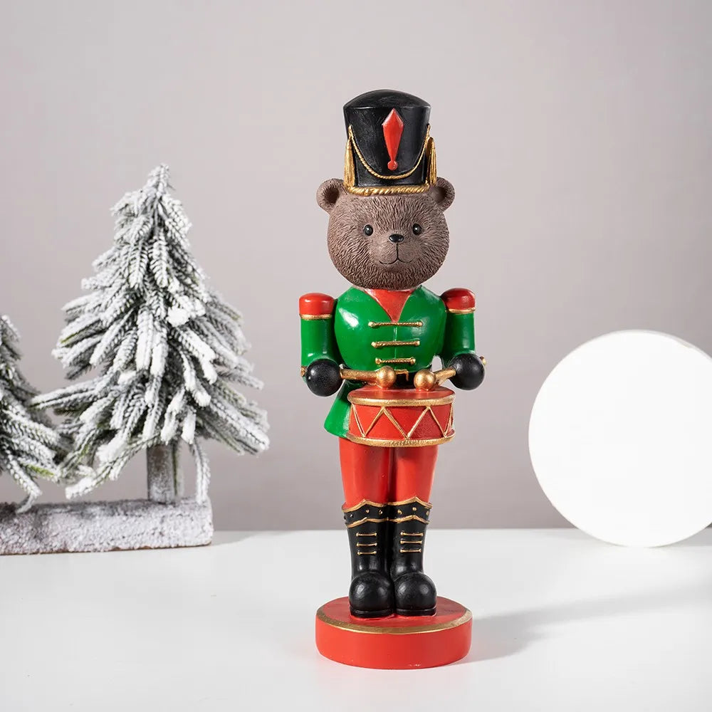 Urso quebra-nozes soldado de Natal Soldado Quebra-Nozes Estilo Urso de Madeira de Natal