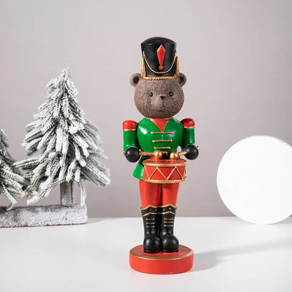 Urso quebra-nozes soldado de Natal Soldado Quebra-Nozes Estilo Urso de Madeira de Natal
